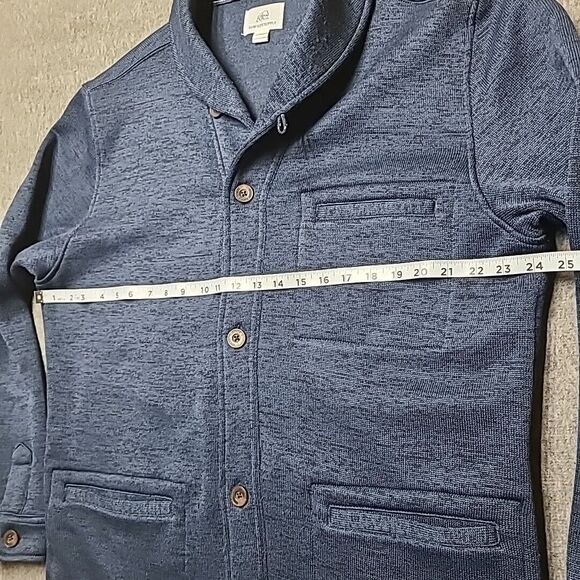 Surf Sidesupply Mens Fleece Jacket 2XL Blue Button Up Pockets Outdoor Sweatshirt - Picture 3 of 10